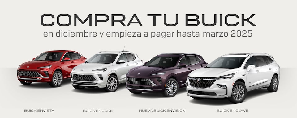 Compra en diciembre una SUV premium Buick Envista, Encore, Envision o Enclave y comienza a pagar hasta marzo de 2025